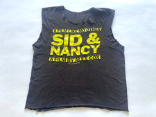 Vintage SID NANCY movie t shirt 1980s RARE Vicious Spungen Sex Pistols - CUT