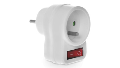 PLASTROL Steckdose 2P+Z 230V 10A weiß BASIC mit Schalter Stecksplitter
