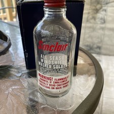 Sinclair Windshield Washer Solvent Empty Glass Bottle Sinclair Refining Co NY