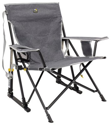 #ad GCI Outdoor 410147 Kickback Rocker Camp Chair Heathered Pewter $57.00