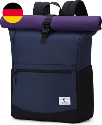 VX VONXURY Rolltop Rucksack Damen Stylish 15,6 Zoll Laptop Rucksack Wasserdicht 