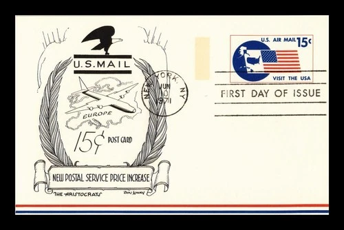 DR JIM STAMPS US FIRST DAY CARD AIR MAIL 15C VISIT USA LOWRY ARISTOCRATS CACHET