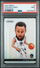 Stephen Steph Curry 2024-25 Panini Prizm Prizmania #3 SSP PSA Mint 9! Warriors