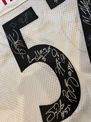 HEINZE 57 PITTSBURGH STEELERS TEAM SIGNED JERSEY BEN WARD BETTIS