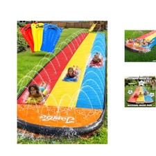 Kids 20Ft Water Slide with 3 Bodyboards  Advanced Sprinkler - Backyard Joy 