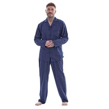 Keanu Mens Stripe Brushed Long Pyjama Set TC826 