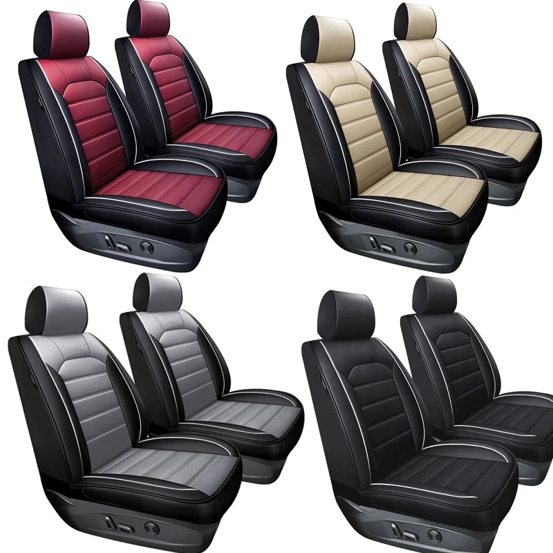 For Mini Cooper 2002-2023 Black Leather Car 2 Front Seat Covers Cushion Full Set Foto 2 de 4