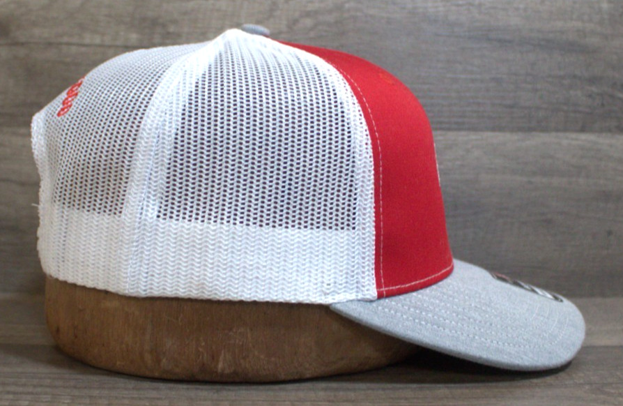 Trans-Tech Railcar Decals Red & Gray Mesh Snap Back Hat Cap Unisex Adults image 4