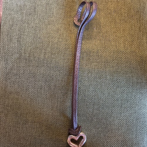 11” Pewter Pebbled Leather BRIGHTON Heart purse/briefcase Hangtag, GUC!