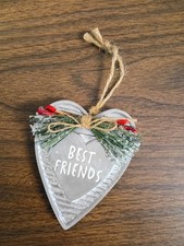 Christmas Tree Ornament with 'Best Friends Forever' Design