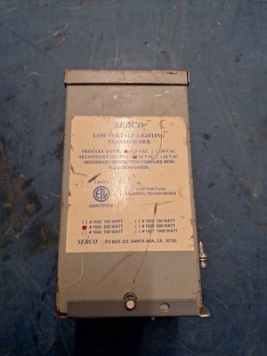 SEBCO Low Voltage Lighting Transformer   250W (Model #1024)
