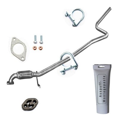 Mittelrohr mit flex + Montagezubehör Auspuff für Mazda 2 1.2 1.4 01/2003-06/2007
