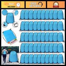Bulk Drawstring Bags - Lightweight Polyester Gym Cinch Backpack for Sports  Tra