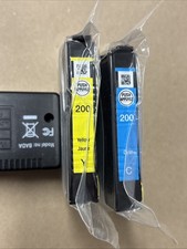 Genuine Epson 2PK 200 Yellow, Cyan Ink XP300 XP200 XP400 WF2540 WF2530 XP310