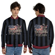 USA 250 Years Of America We The People Patriotic Snake USA Flag Jacket