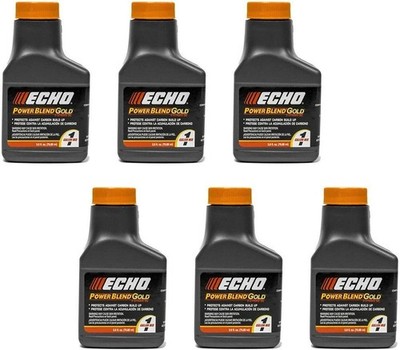 6 Pack of Echo PowerBlend Gold 2-Stroke Engine Oil 2.6 oz Bottles 6450001S-6PK
