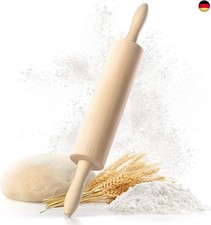 TIMELEOS Nudelholz mit Metallachse - Teigroller - Wellholz - Nudelholz als