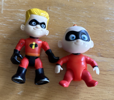 Disney Pixar Incredibles Lot Of 2 Baby Jack Jack & Dash Posable Figurines Jakks