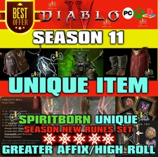 🔥DIABLO 4 SEASON 11 ALL UNIQUE✨GA✨CUSTOM ITEMS/GEARS/UNIQUE✨LOW PRICE
