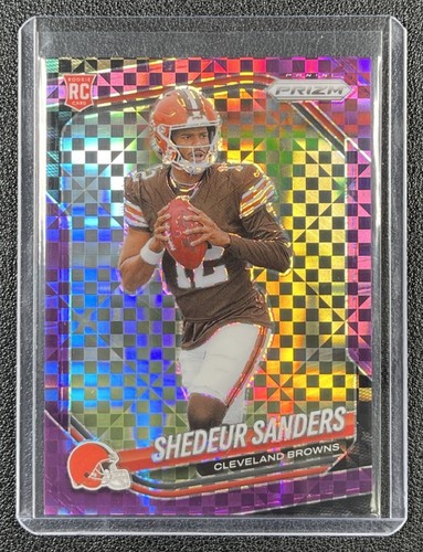 SHEDEUR SANDERS 2025 PANINI PRIZM #302 ROOKIE PURPLE POWER RC 9/49 BROWNS