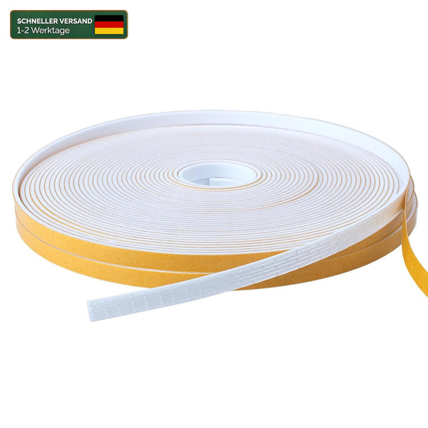 Dichtungsband Selbstklebend 6Mm X 1,5Mm 20M Weiß TüR Fenster Gummi Schaum-image