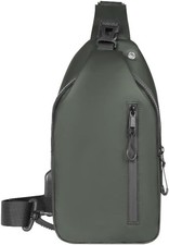 Waterproof Anti-Theft Sling Bag with USB Port Crossbody Backpack for Travel Gear