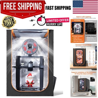 3D Printer with LED Lighting, Fireproof Dustproof Tent Constant Temperature P...