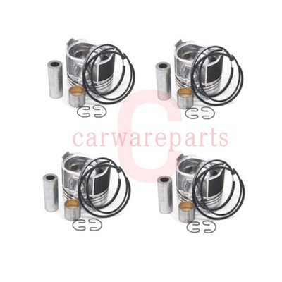 New Higher Quality 4 Sets pistons For Cummins QSB3.3 4BT3.3 4B3.3 B3.3 Engine
