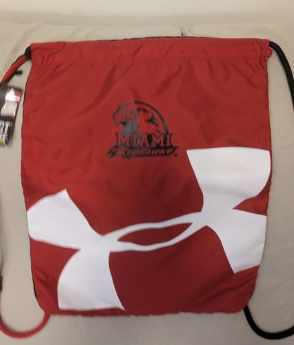 Miami Redhawks Under Armour Nylon Cinch Backpack- NWT - Picture 1 of 2