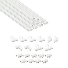 D-Line Micro+ Cable Trunking 4-Meter Pack, Half round Cable Cover,