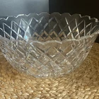 Vintage Waterford Crystal Cut Clear Glass Centerpiece Bowl with Sawtooth Trim 8”