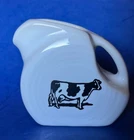 Fiesta WHITE  Mini Pitcher with Black and White Cow Pottery City Exclusive Ltd.