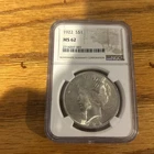 1922 $1 Peace Silver Dollar NGC MS-62