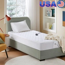 Heated Mattress Pad Twin XL Smart Home Compatible Dual Zone Temperature Control