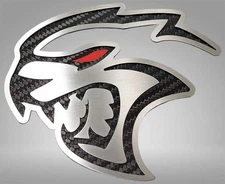 2pc Badges [Carbon Fiber Redeye Inlay] fit 15-23 Dodge Challenger SRT Hellcat