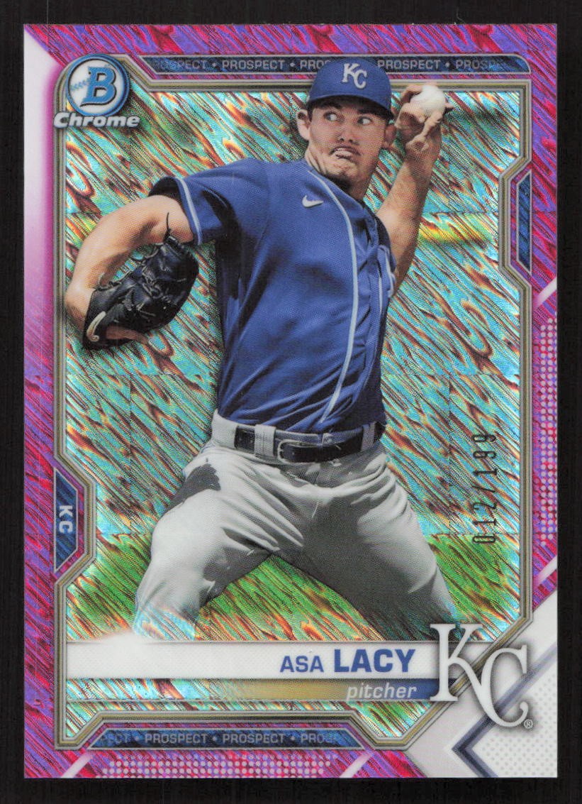 2021 Bowman Chrome Asa Lacy Prospects Fuchsia Shimmer Refractor #/199 #BCP-194