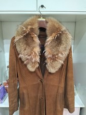 cappotto di renna con collo di volpe originale.