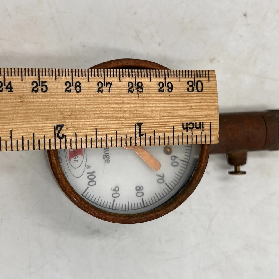 Vintage Meiser Accu-Gage Tire Gauge 0 - 100 psi Hotrod Racing - Image 4 of 4