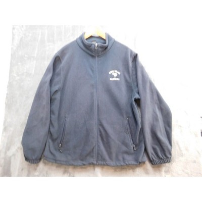 Landway Pebble Beach Jacket Mens Large Navy Blue Full Zip Fleece California Golf