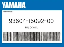Yamaha Genuine Pin, Dowel - 93604-16092-00