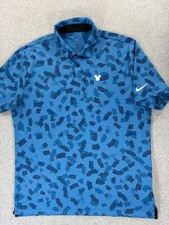 Mickey Mouse Disney Nike Dri Fit Performance Golf Polo Shirt Men's Large Blue
