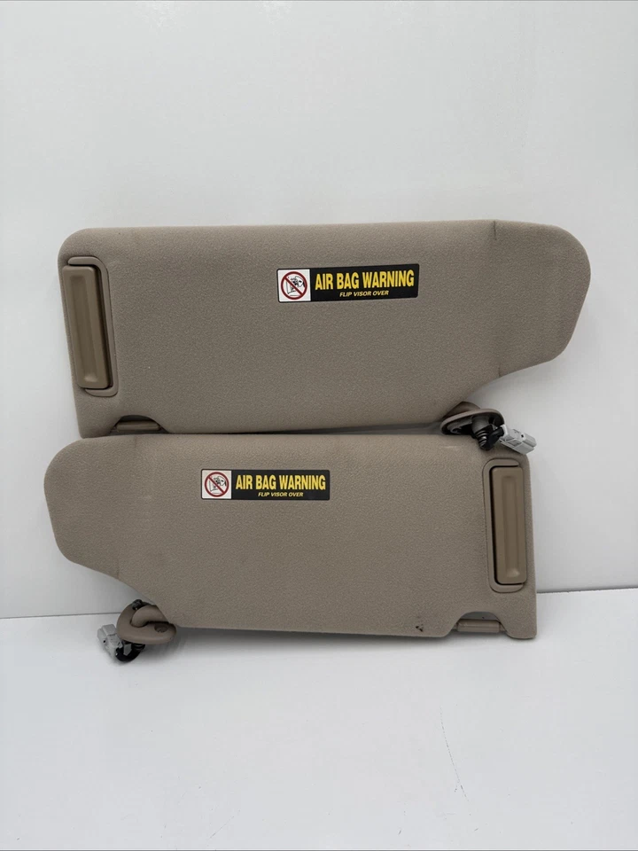 99 00 01 02 03 04 Honda Odyssey Passenger RH&LH Side Sun Visor Tan B237-02 Foto 2 de 4