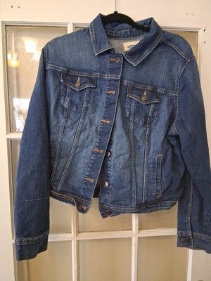 Old Navy Classic Denim Jean Jacket Size XL Blue Women E1