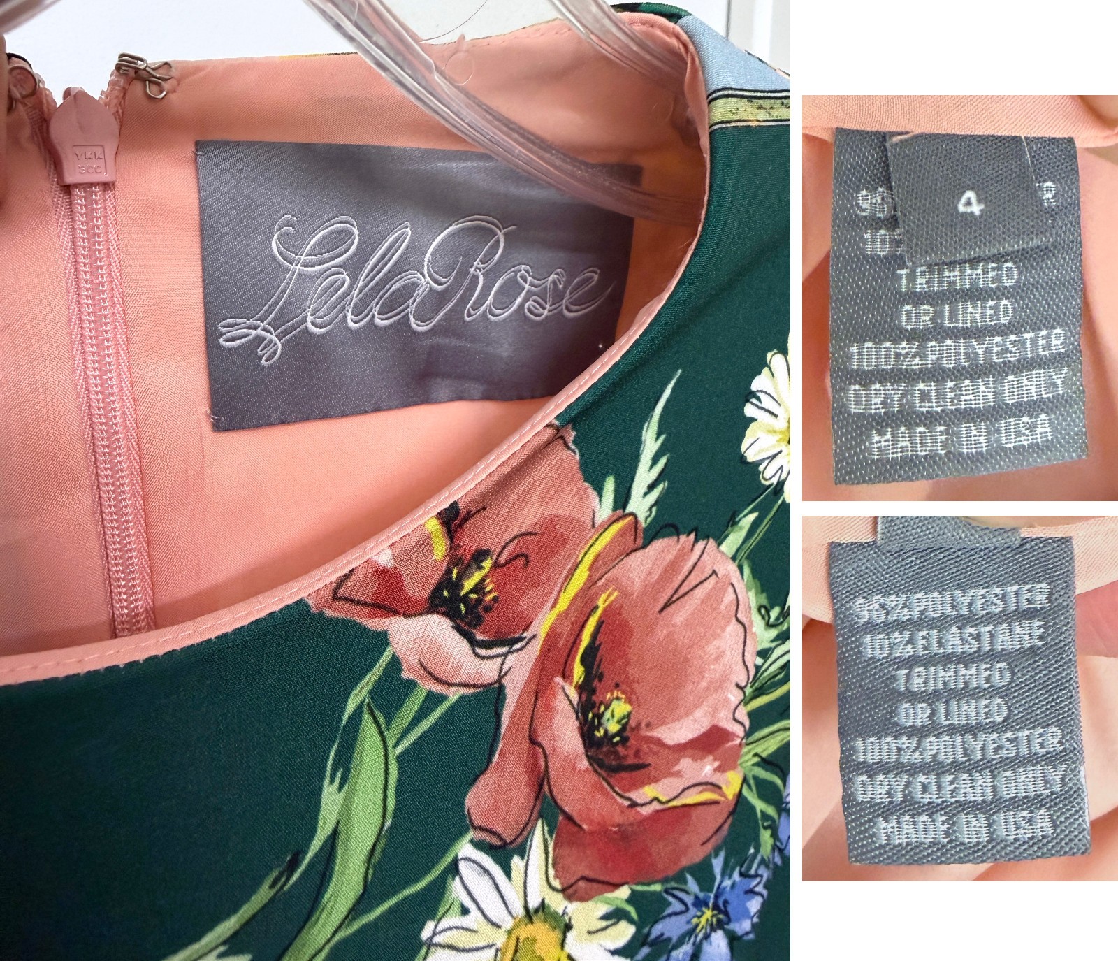 Lela Rose Floral Portrait Patchwork Print Balloon… - image 3