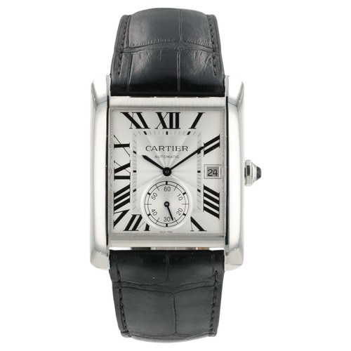 Cartier Tank MC Large Model 34mm Silver Dial Automatic Steel W...