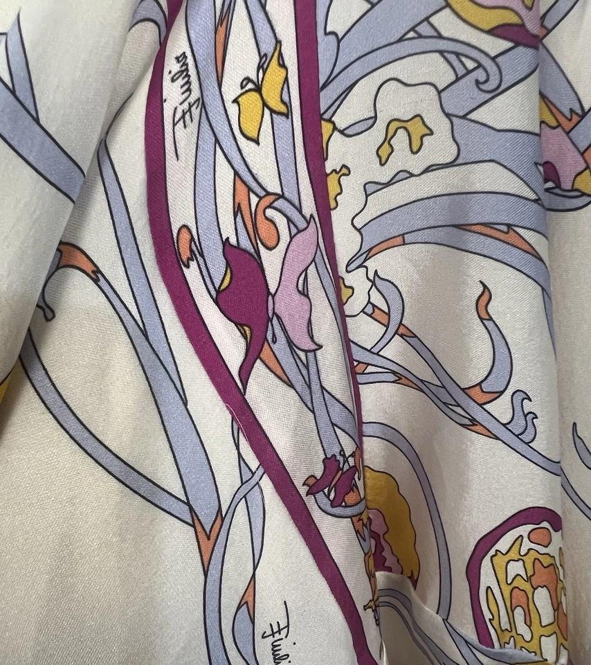 Женская шелковая блузка с принтом бабочка Emilio Pucci - Изображение 4 из 4