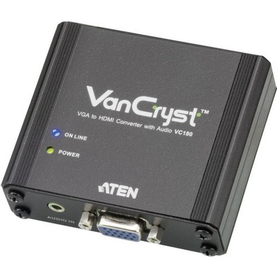 VC180 VGA HDMI Audio Video Converter ATEN PC Monitor HDTV RDFetail Adapter