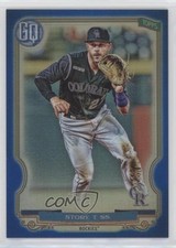 2020 Topps Gypsy Queen Box Topper Chrome Blue Refractor 69/99 Trevor Story 6ki