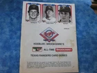 1993 KEEBLER / BROOKSHIRE's ALL-TIME TEXAS RANGERS CARD SERIES #6 54 cards VGC