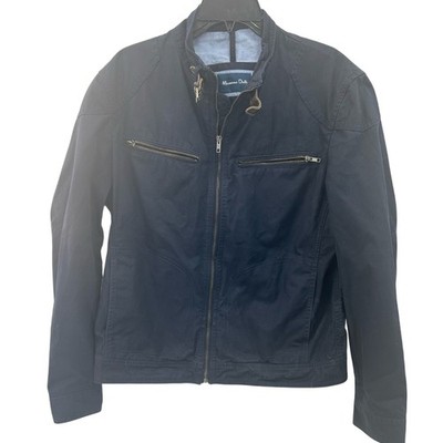 NWOT Massimo Dutti Men s Navy Bomber Jacket